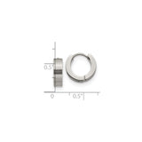 316 Stainless Steel Hoop Earrings, Brushed and Polished Huggie Style, Unisex Minimalist Design
