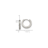316 Stainless Steel Hoop Earrings with Brushed Textured Finish, Hypoallergenic, Unisex Modern Style
