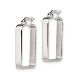 Stainless Steel Square Hoop Earrings, Sleek Modern Minimalist Design for Women