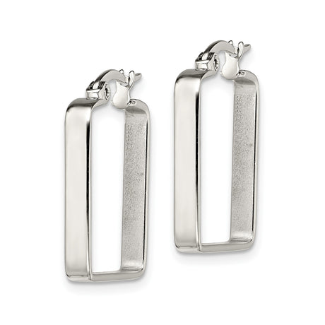 Stainless Steel Square Hoop Earrings, Sleek Modern Minimalist Design for Women