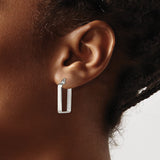 Stainless Steel Square Hoop Earrings, Sleek Modern Minimalist Design for Women