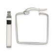 Stainless Steel Square Hoop Earrings, Sleek Modern Minimalist Design for Women