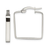 Stainless Steel Square Hoop Earrings, Sleek Modern Minimalist Design for Women