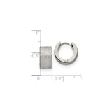 Stainless Steel Hoop Earrings, Brushed Finish, Matte Texture, Unisex, Hypoallergenic, Tarnish Resistant