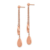 316 Stainless Steel Dangle Earrings, Teardrop and Oval Charms, Layered Chain Design for Women