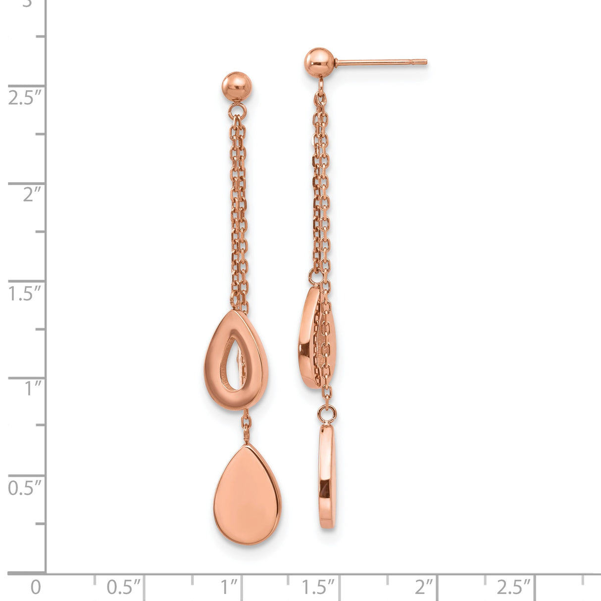 316 Stainless Steel Dangle Earrings, Teardrop and Oval Charms, Layered Chain Design for Women