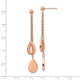 316 Stainless Steel Dangle Earrings, Teardrop and Oval Charms, Layered Chain Design for Women