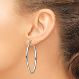 Stainless Steel Oval Hoop Earrings, Sleek Polished Minimalist Style for Women
