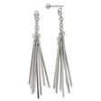 Stainless Steel Dangle Earrings with Long Chain Tassels, Modern Minimalist Linear Style for Women