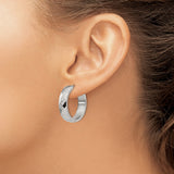 Stainless Steel Hoop Earrings with Faceted Hammered Texture, Modern Minimalist Unisex Design