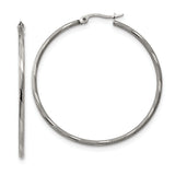 Stainless Steel Twisted Rope Hoop Earrings, Large Bold Textured Hoops for Women