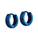 316 Stainless Steel Huggie Hoop Earrings with Glitter Stripe, Modern Unisex Streetwear Style