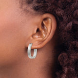 316 Stainless Steel Hoop Earrings, Polished Oval Hinged Design, Minimalist Unisex Style