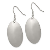 Stainless Steel Dangle Earrings with Round Disc Design, High Polish Finish, Minimalist Style