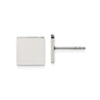 316 Stainless Steel Square Stud Earrings, Minimalist Polished Flat Face Design for Men and Unisex Wear