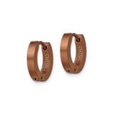 Stainless Steel Huggie Hoop Earrings, Rose Gold Tone, Minimalist Unisex Design