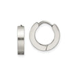 Stainless Steel Hoop Earrings, Brushed and Polished Finish, Hinged Minimalist Style for Men