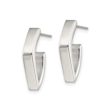 Stainless Steel Hoop Earrings, Geometric Sleek Modern Design, Lightweight Minimalist Style