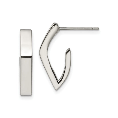Stainless Steel Hoop Earrings, Geometric Sleek Modern Design, Lightweight Minimalist Style