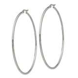 Stainless Steel Hoop Earrings, Large Round Lightweight Design, Hypoallergenic Minimalist Style