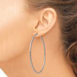 Stainless Steel Hoop Earrings, Large Round Lightweight Design, Hypoallergenic Minimalist Style