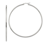 Stainless Steel Hoop Earrings, Large Round Lightweight Design, Hypoallergenic Minimalist Style