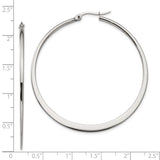 Stainless Steel Hoop Earrings, Classic Round Polished Lightweight Design for Women