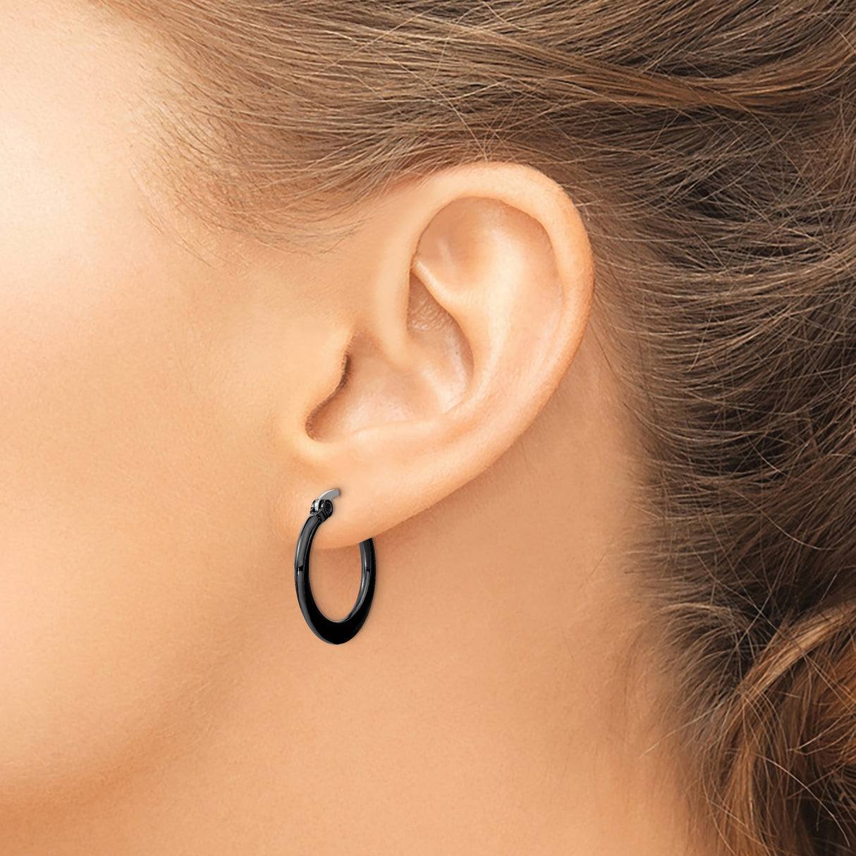 Stainless Steel Hoop Earring with Sleek Spike Drop, Gothic Punk Style for Men and Unisex Wear