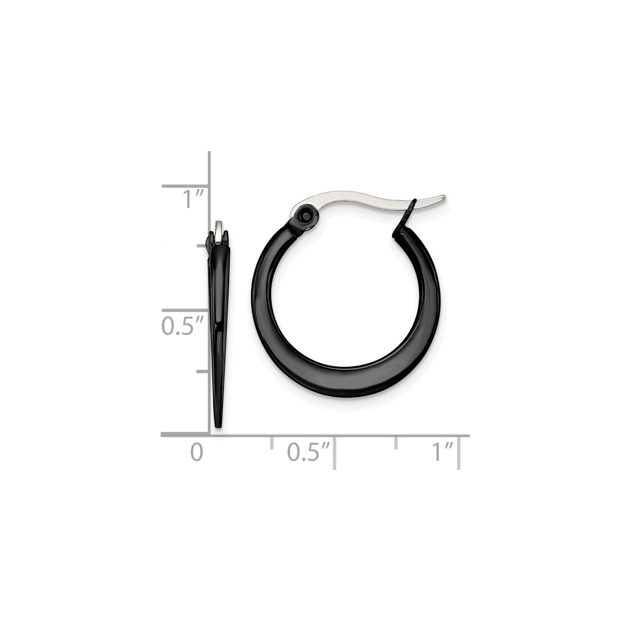 Stainless Steel Hoop Earring with Sleek Spike Drop, Gothic Punk Style for Men and Unisex Wear