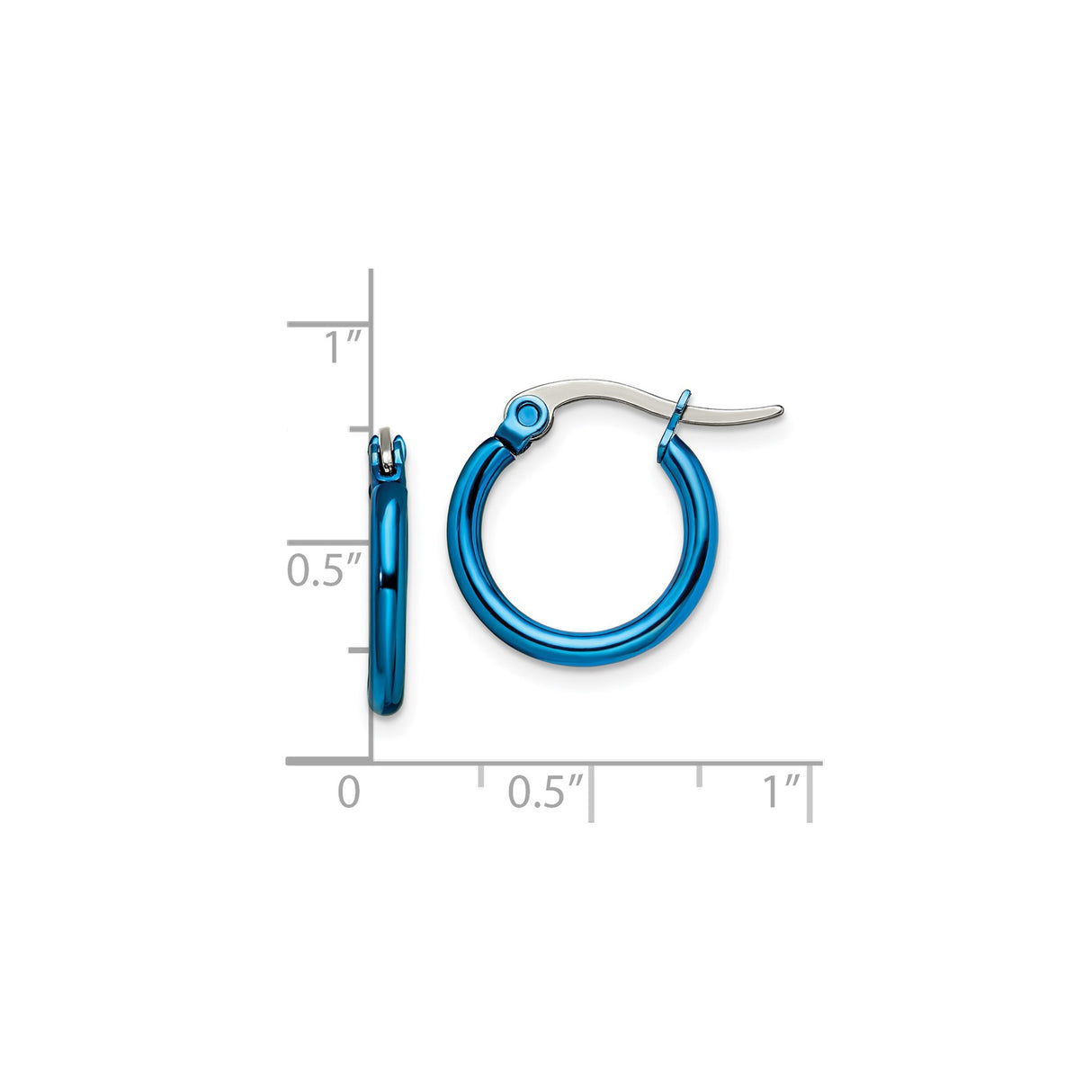 Stainless Steel Hoop Earrings, Polished Finish, Modern Minimalist Style, Unisex Latch Back Closure