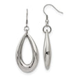 Stainless Steel Teardrop Dangle Earrings with High-Polish Finish, Lightweight Minimalist Design
