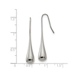 Stainless Steel Drop Earrings, Lightweight Teardrop Dangle with Minimalist Modern Design for Women