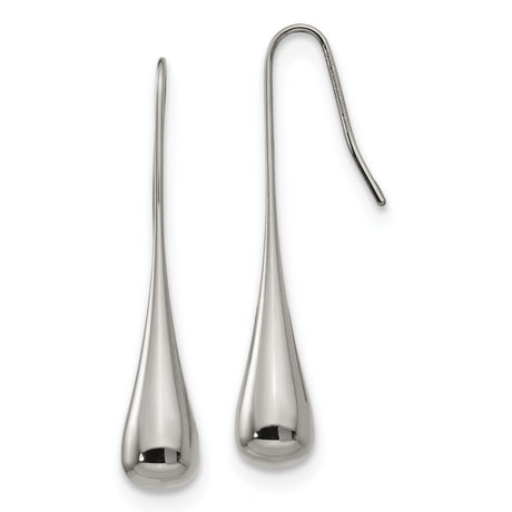 Stainless Steel Drop Earrings, Lightweight Teardrop Dangle with Minimalist Modern Design for Women