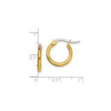 Stainless Steel Hoop Earrings, Gold Tone Polished Finish, Minimalist Unisex Design