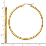 316 Stainless Steel Hoop Earrings, Gold Tone Polished Round Design with Latch Back Closure