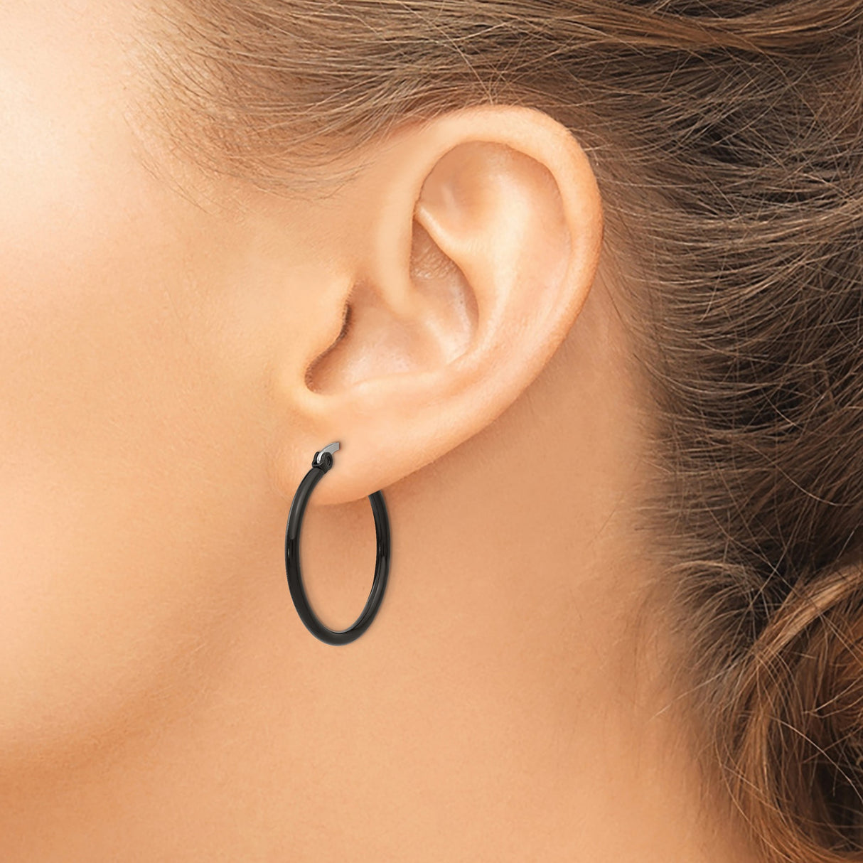 316 Stainless Steel Hoop Earrings, Matte Minimalist Design, Unisex Modern Urban Style