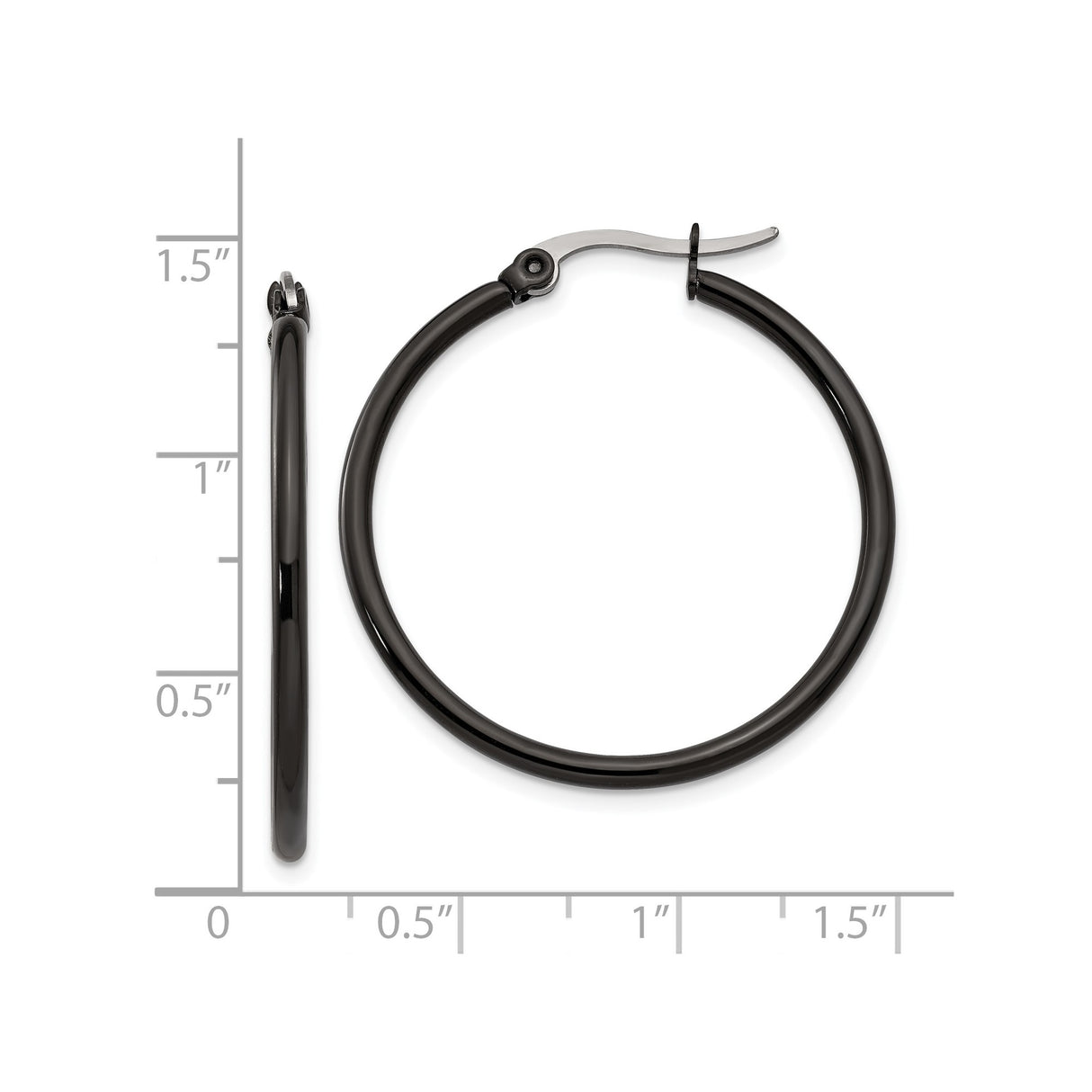 316 Stainless Steel Hoop Earrings, Polished Modern Minimalist Design, Unisex and Hypoallergenic