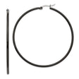 Stainless Steel Hoop Earrings, Minimalist Matte Black, Unisex Lightweight Modern Design