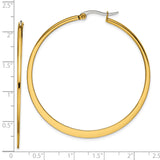 Stainless Steel Hoop Earrings, Gold Tone Polished Finish, Classic Round Minimalist Design