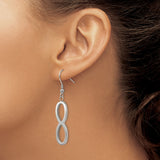 Stainless Steel Dangle Infinity Earrings with Open Infinity Symbol Design for Women