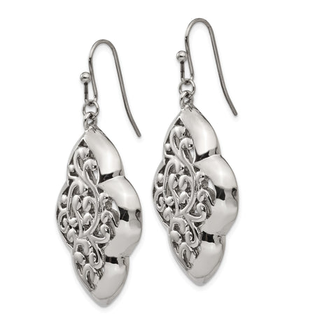 Stainless Steel Drop Earrings with Celtic Knot Interlocking Design for Women
