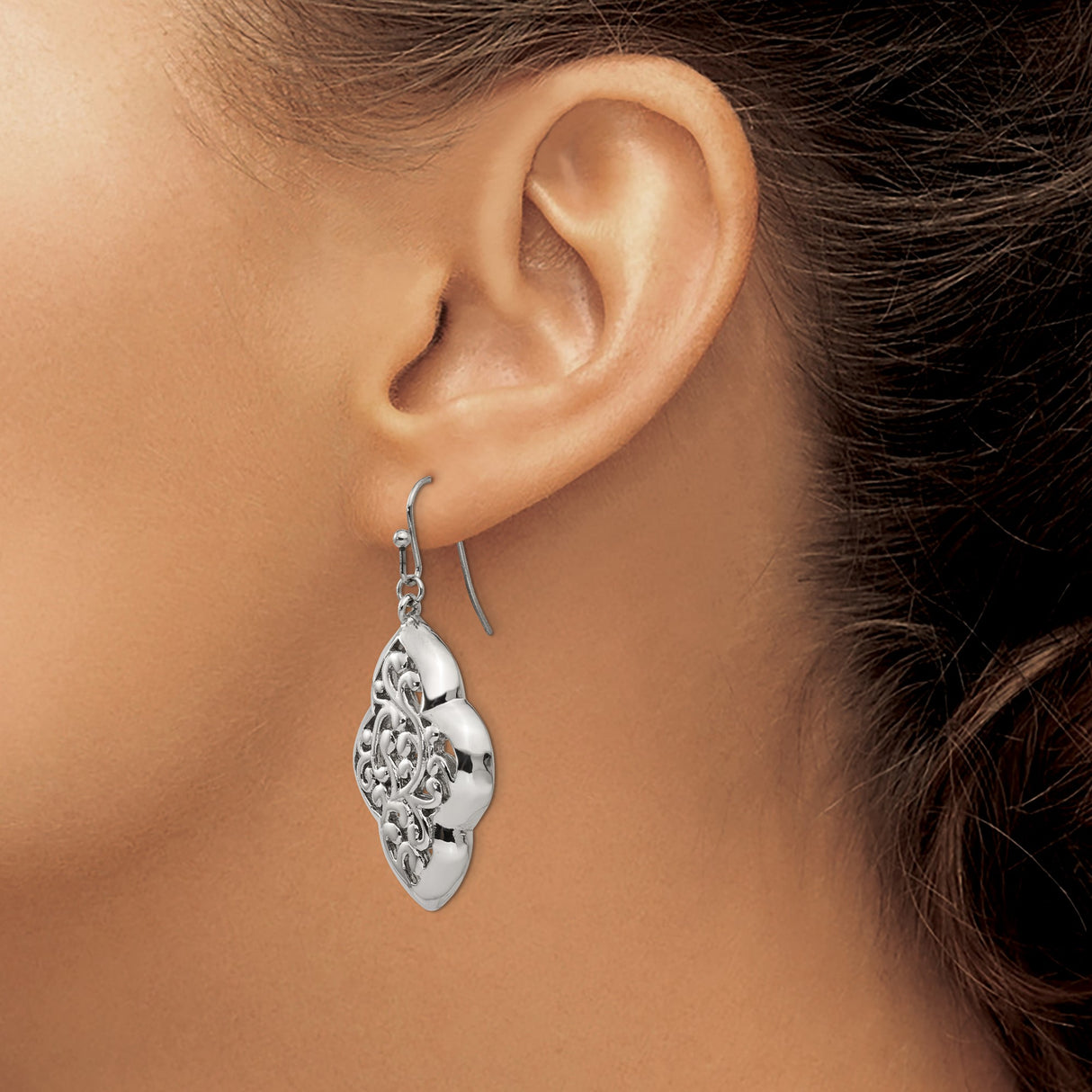 Stainless Steel Drop Earrings with Celtic Knot Interlocking Design for Women