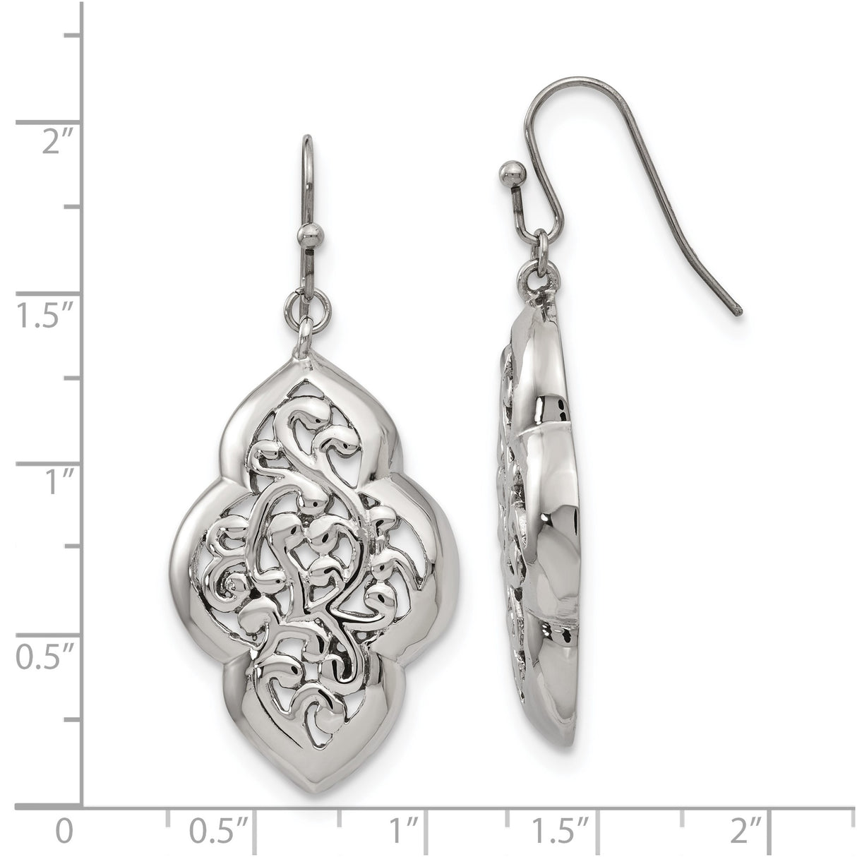 Stainless Steel Drop Earrings with Celtic Knot Interlocking Design for Women