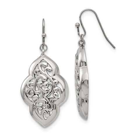 Stainless Steel Drop Earrings with Celtic Knot Interlocking Design for Women
