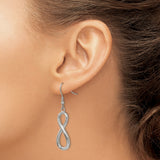 Stainless Steel Dangle Earrings, Infinity Symbol Design, Hypoallergenic Modern Jewelry for Women