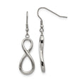 Stainless Steel Dangle Earrings, Infinity Symbol Design, Hypoallergenic Modern Jewelry for Women