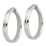 Stainless Steel Hoop Earrings, Polished Round Minimalist Design for Women