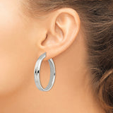Stainless Steel Hoop Earrings, Polished Round Minimalist Design for Women