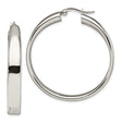 Stainless Steel Hoop Earrings, Polished Round Minimalist Design for Women