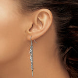 Stainless Steel Dangle Earrings with Cascading Musical Note Charms, Modern Artistic Jewelry